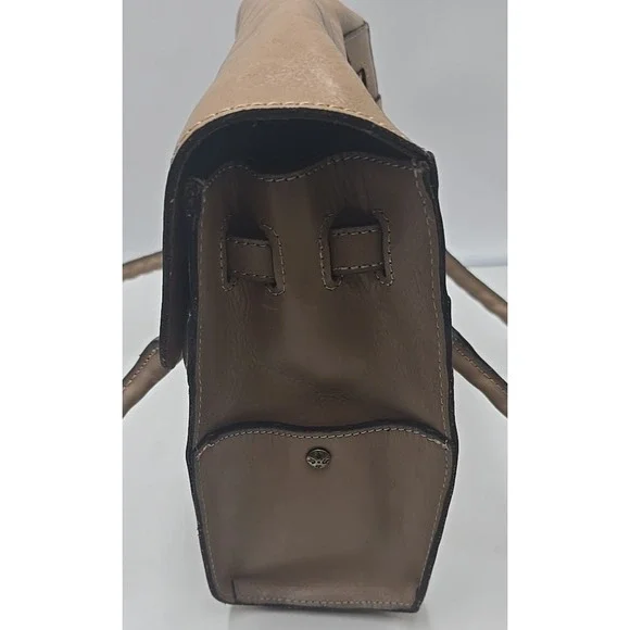 Patricia Nash Vienna Suede Satchel‎ Italian Leather Heritage Biscuit Hand Bag - Picture 15 of 15